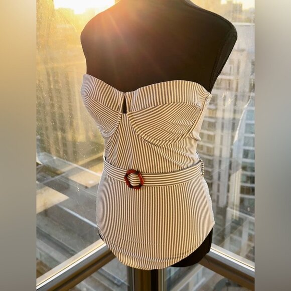 🆕 ZIMMERMANN 🧿 NWOT Chintz Stripe Underwire One Piece- Sz 3 US8 CUP SIZE C/D - Picture 8 of 16